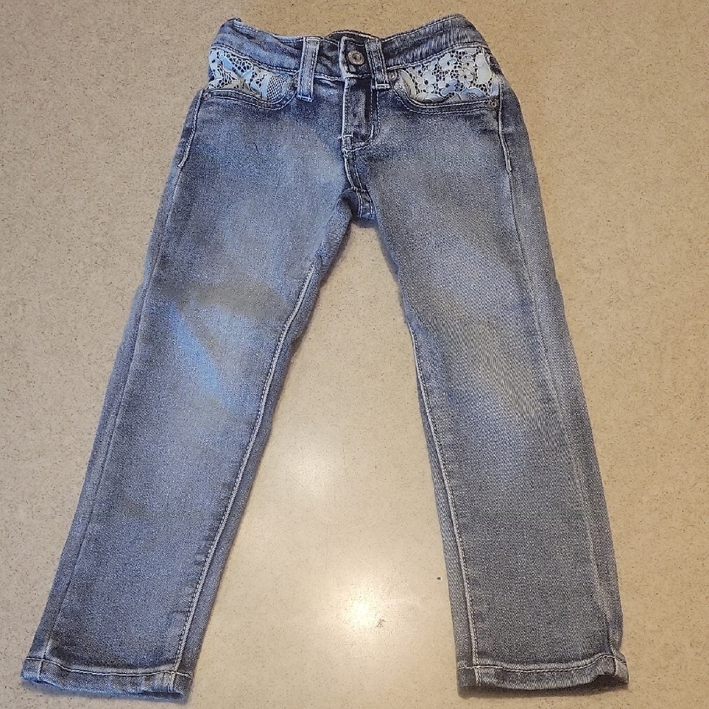 Firefly Skinny Jeans Size 3T with Lace Accents on Pockets